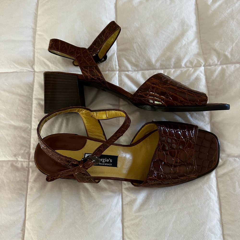 NWOT Giorgio’s of Palm Beach Genuine Crocodile Heels - Picture 11 of 13